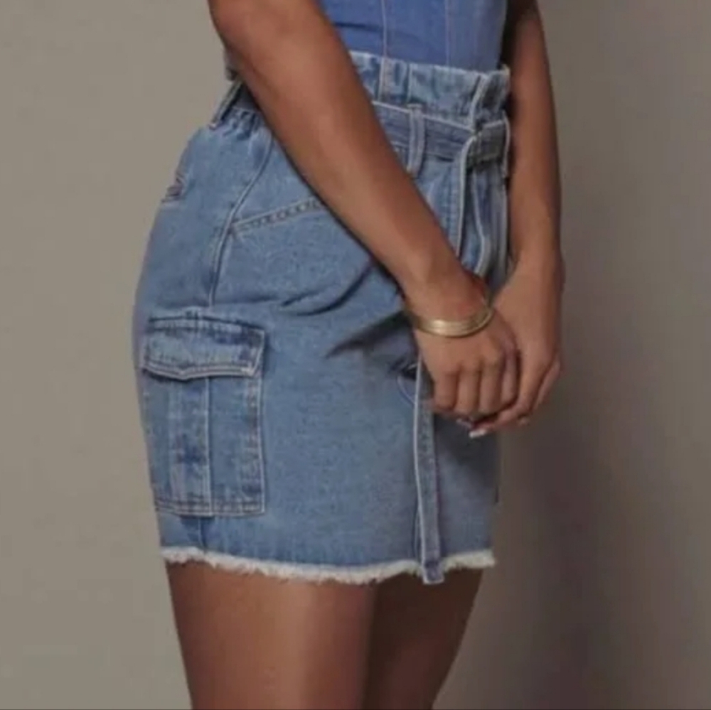 JLUXELABEL Cargo Denim Skirt - Picture 2 of 6